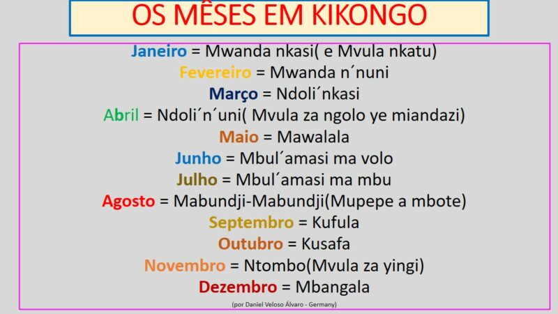 OS MÊSES EM KIKONGO
