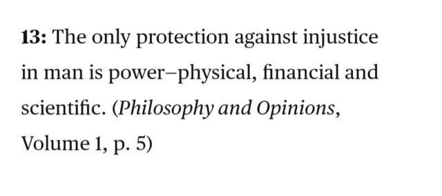 the only protection against injustice