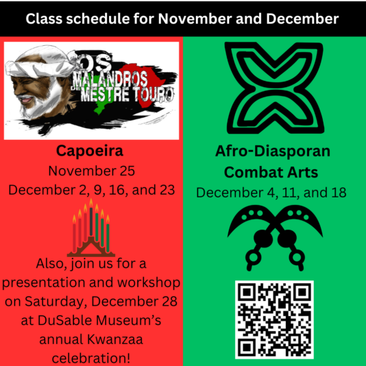 Training schedule for November and December