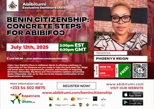 [UPDATED TIME!] - Benin Citizenship: Concrete Steps for Abibifoɔ 'Black People' [2:30PM EDT/6:30PM GMT]