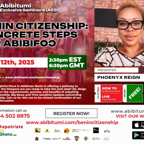 [UPDATED TIME!] - Benin Citizenship: Concrete Steps for Abibifoɔ 'Black People' [2:30PM EDT/6:30PM GMT]
