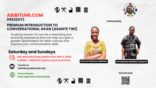 Premium Introduction to Conversational Akan (Asante Twi) September 6, 2025 - Pre-Registration!