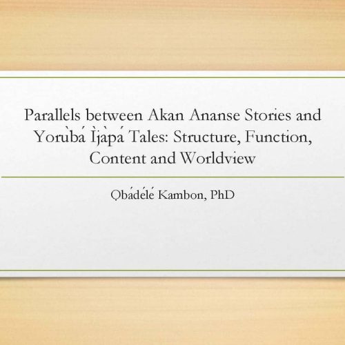 Parallels between Akan Ananse Stories and Yorùbá Ìjàpá Tales