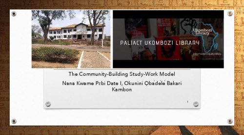 The Community-Building Study-Work Model