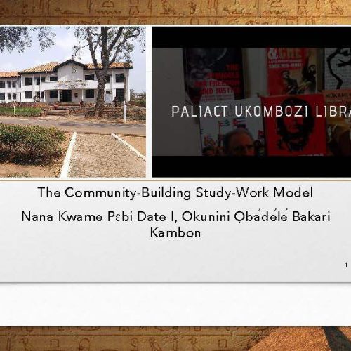 The Community-Building Study-Work Model