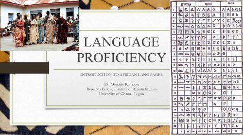 Video + Slides: Introduction to Afrikan=Black Languages by Okunini Ọbádélé Kambon