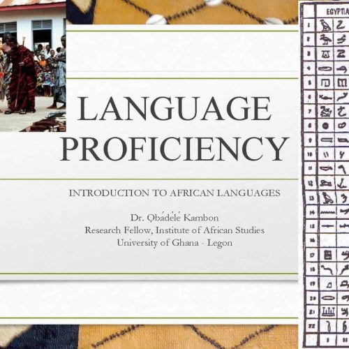 Video + Slides: Introduction to Afrikan=Black Languages by Okunini Ọbádélé Kambon