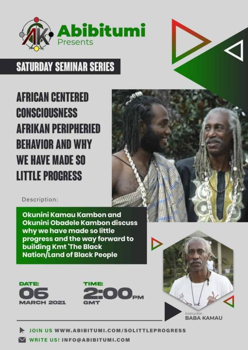 4. SSS Video Recording + Slides: Afrikan-Centered Consciousness, Afrikan-Peripheried Behavior and Why we have made so little progress