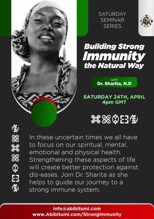 17.SaturdaySeminarSeries: BUILDING STRONG IMMUNITY THE NATURAL WAY w/ Dr. Sharita Yazid