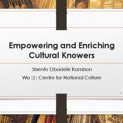 Empowering and Enriching Cultural Knowers-Theory and Best Practices from Abibitumi