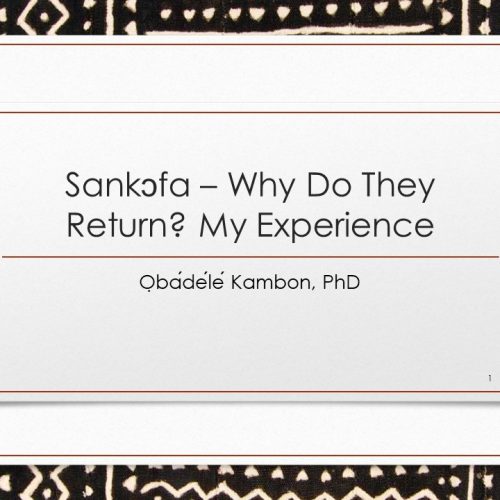 The Role of Study Abroad in Eventual Repatriation: The Case of Ɔbenfo Ọbádélé Kambon