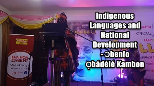 Indigenous Languages - Critical Data Source for National Development