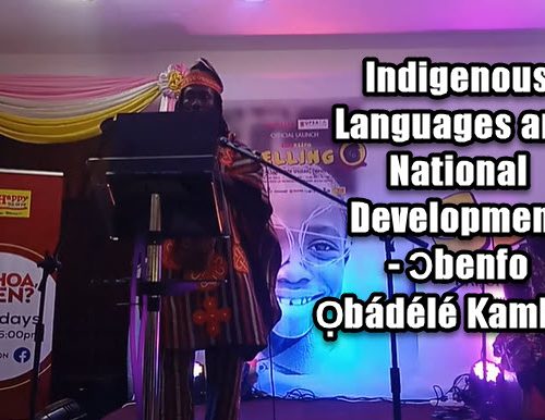 Indigenous Languages - Critical Data Source for National Development