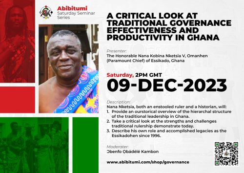 Video Recording SSS #66: A Critical Look at Traditional Governance Effectiveness and Productivity in Ghana