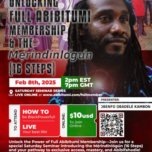 [Video+Slides] Unlocking Abibitumi Full Membership and the Mẹ́rindínlógún - 16 Steps