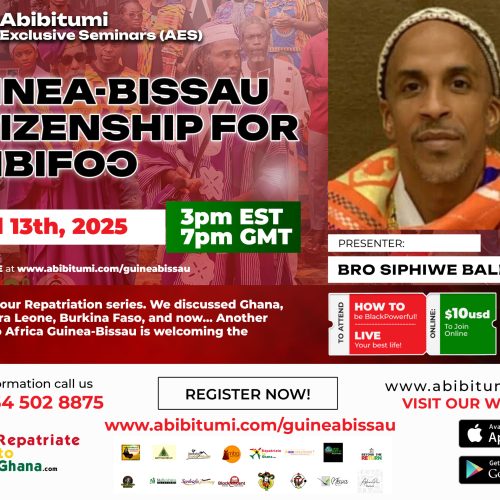 [Video Replay] Guinea-Bissau Citizenship for Abibifoɔ 'Black People'