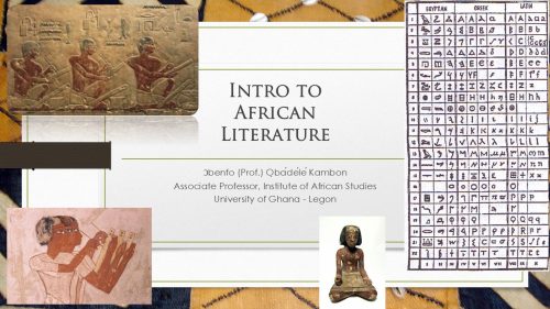 Reclaiming the Black Origins of Writing, Identity & Literary Tradition