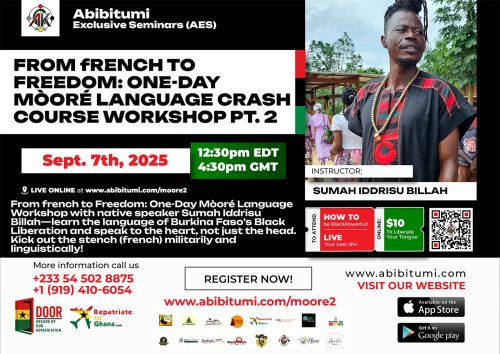 Pt 2: From french to Freedom: One-Day Mòoré Language Crash Course Workshop