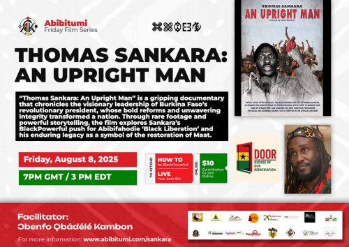 Friday Film Screening and Discussion! Nana Thomas Sankara: An Upright Man