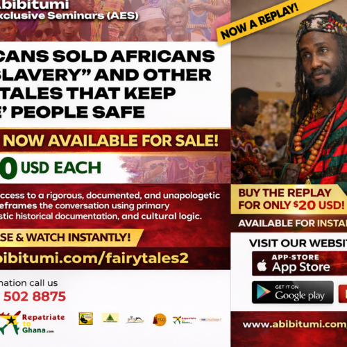 [Re-Air By Demand] BLACK BY POPULAR DEMAND! "Africans Sold Africans into Slavery" and Other Fairy Tales that Keep 'white' People Safe