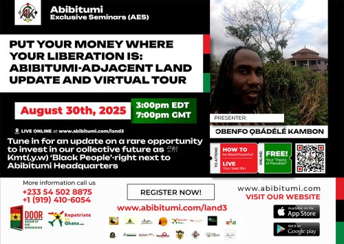 Put Your Money Where Your Liberation Is: Abibitumi-Adjacent Land Update and Virtual Tour