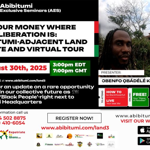Put Your Money Where Your Liberation Is: Abibitumi-Adjacent Land Update and Virtual Tour