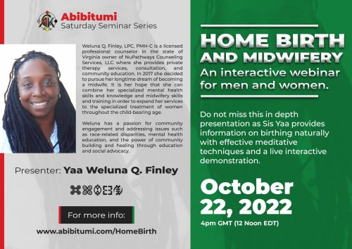 36. SSS Video Recording + Slides: Home Birth and Midwifery an interactive webinar for men and women