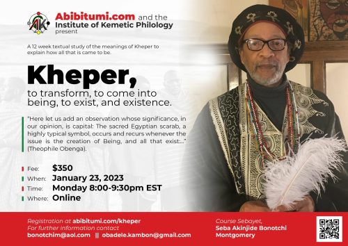 A 12 Week Textual Study of the Meanings of Kheper to Explain How All That Is Came to Be