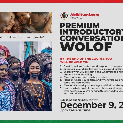 Premium Introductory Conversational Wolof December 2023