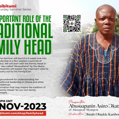 Video Recording SSS #65 ABUSUAPANIN: The Important Role of the Traditional Family Head
