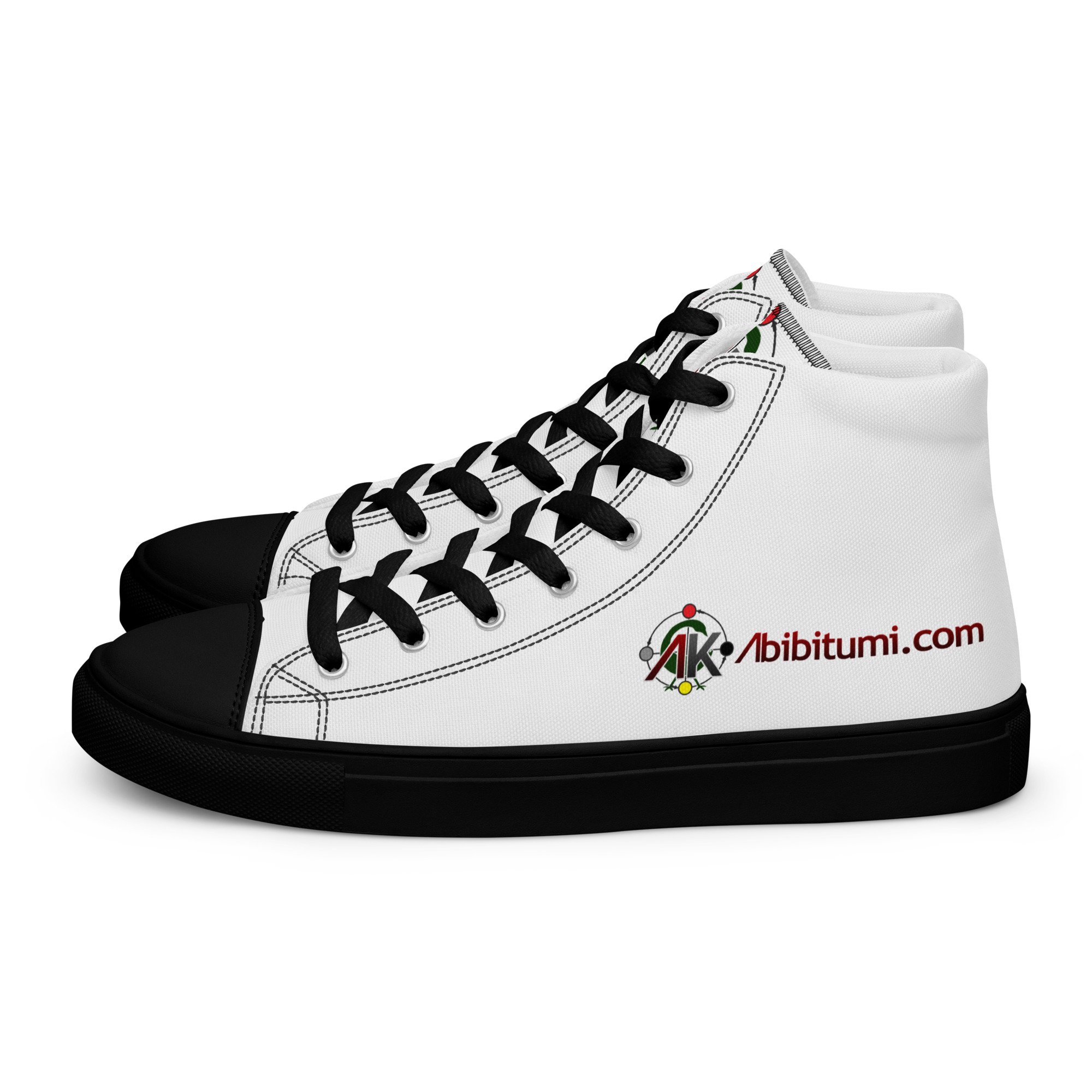 Men’s Abibitumi.com high top canvas shoes - Image 2