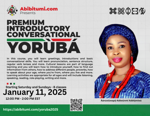 Premium Introductory Conversational Yorùbá January 2025