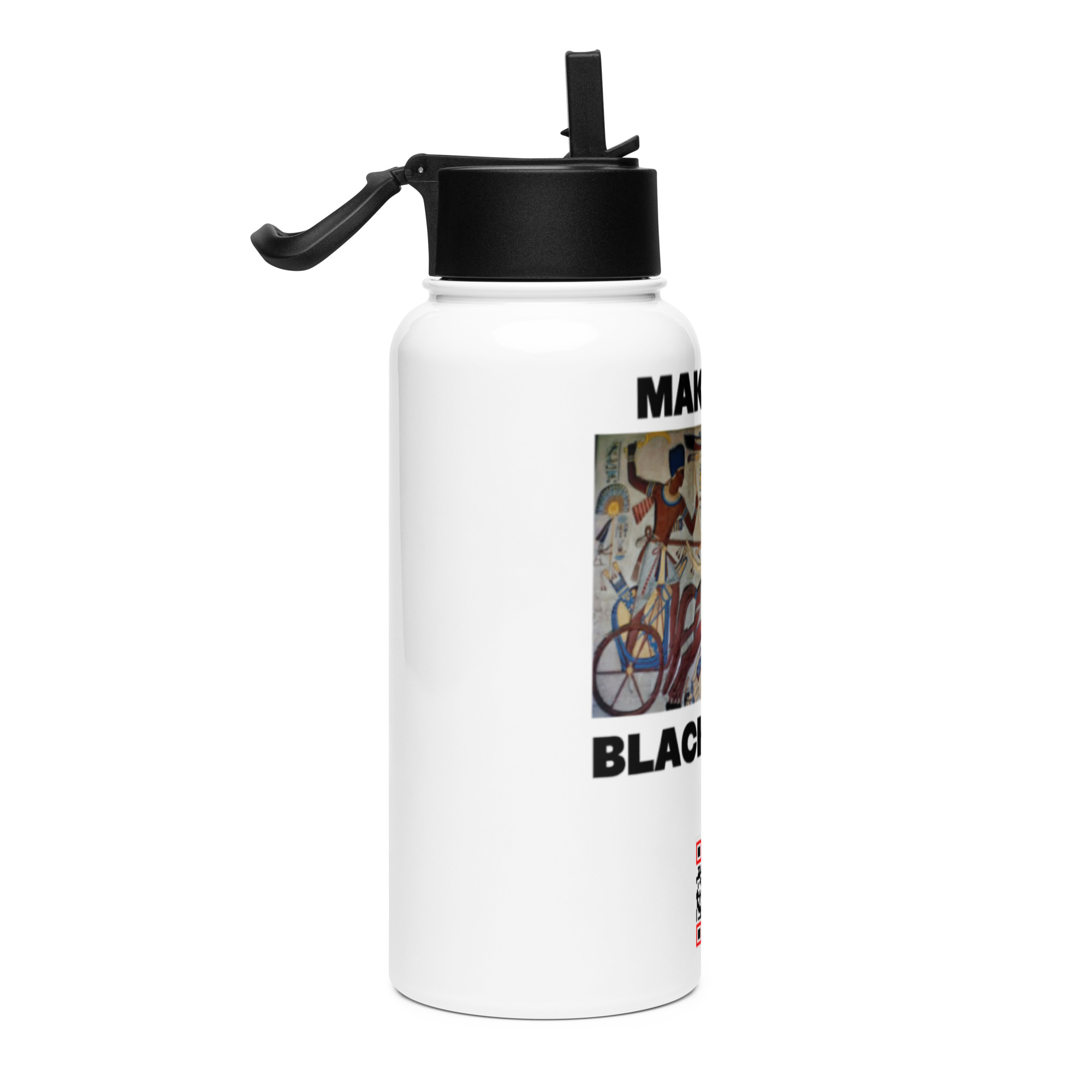 Make Kmt Black Again Stainless steel water bottle with a straw lid - Image 4