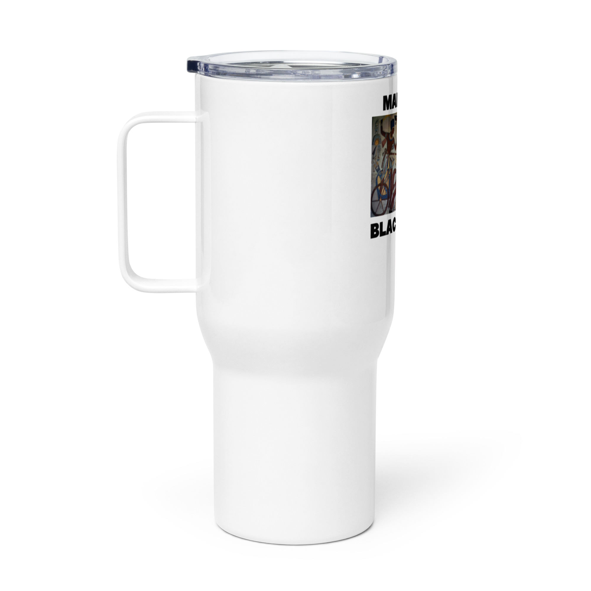 Make Kmt Black Again Travel mug with a handle - Image 2
