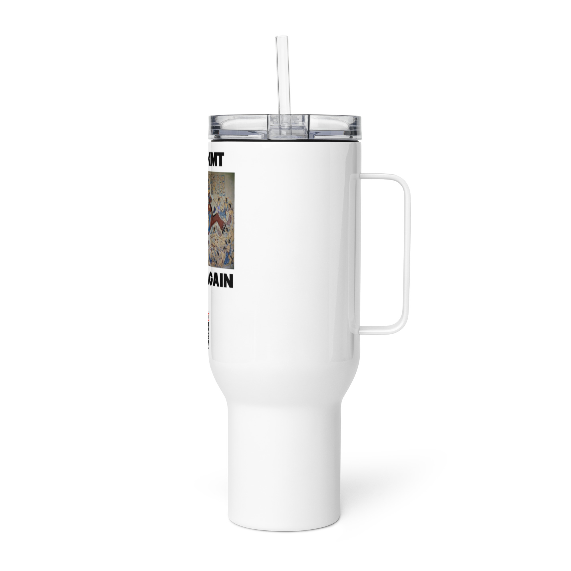 Make Kmt Black Again Travel mug with a handle - Image 5