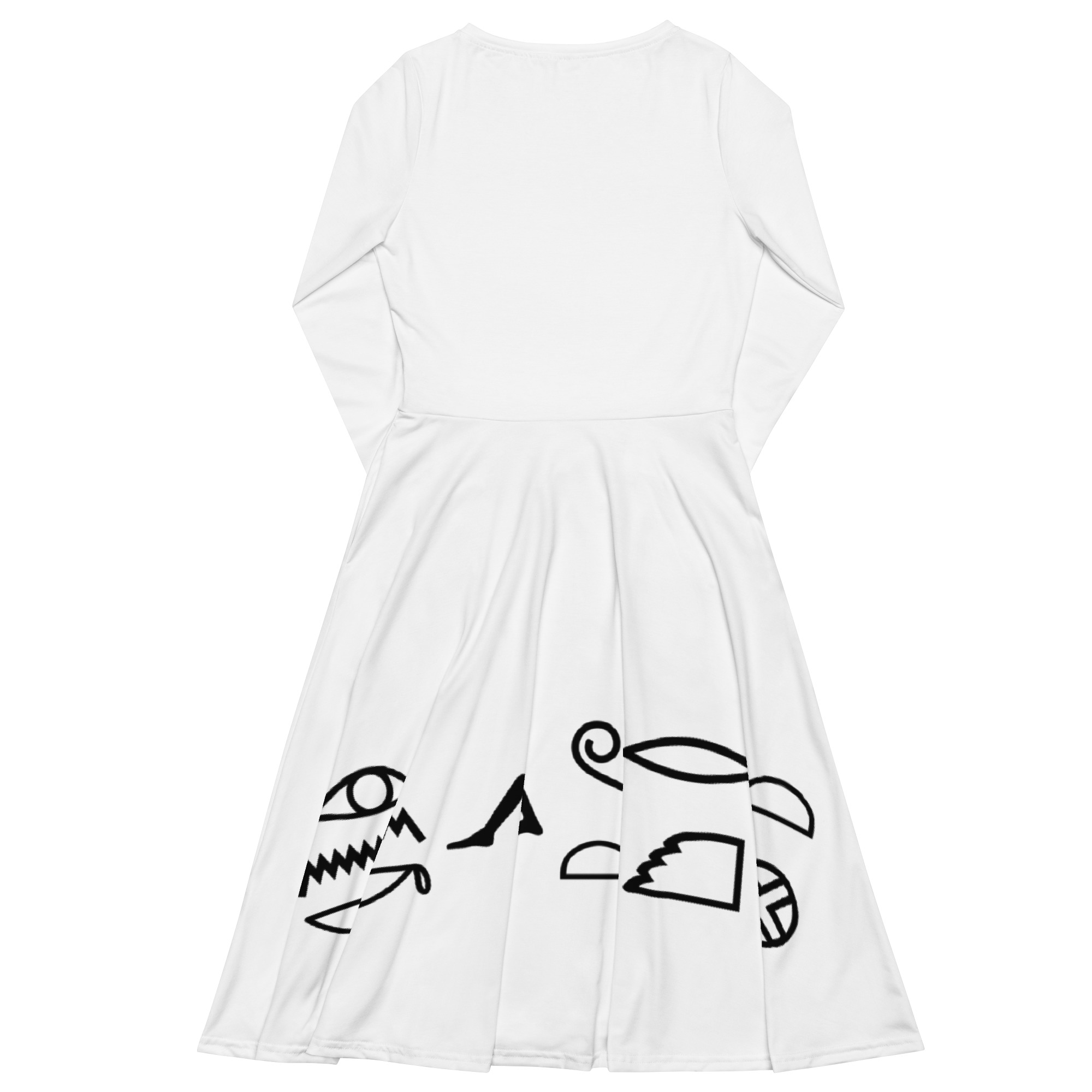 All-over print long sleeve Make Kmt Black Again midi dress - Image 2