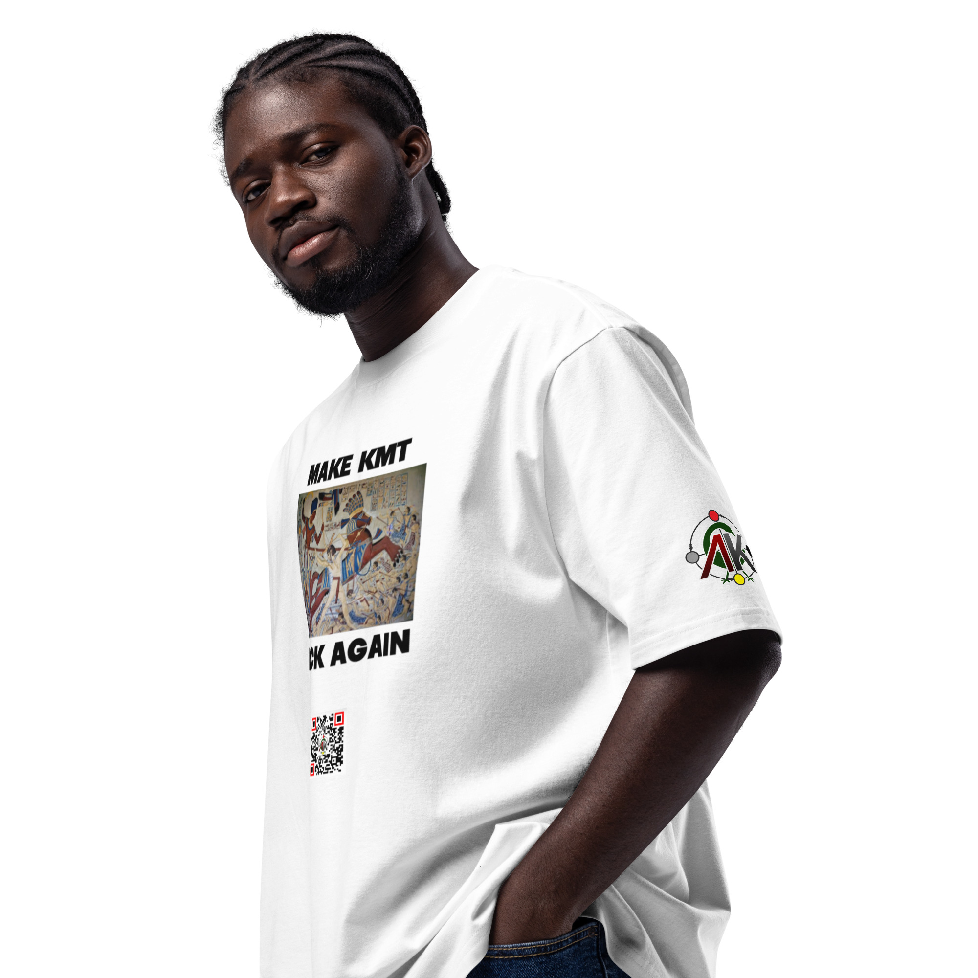 Make Kmt Black Again Oversized heavyweight t-shirt - Image 2