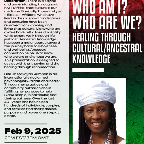 SSS - Who Am I? Who Are We ? - Healing Through Cultural and Ancestral Knowledge