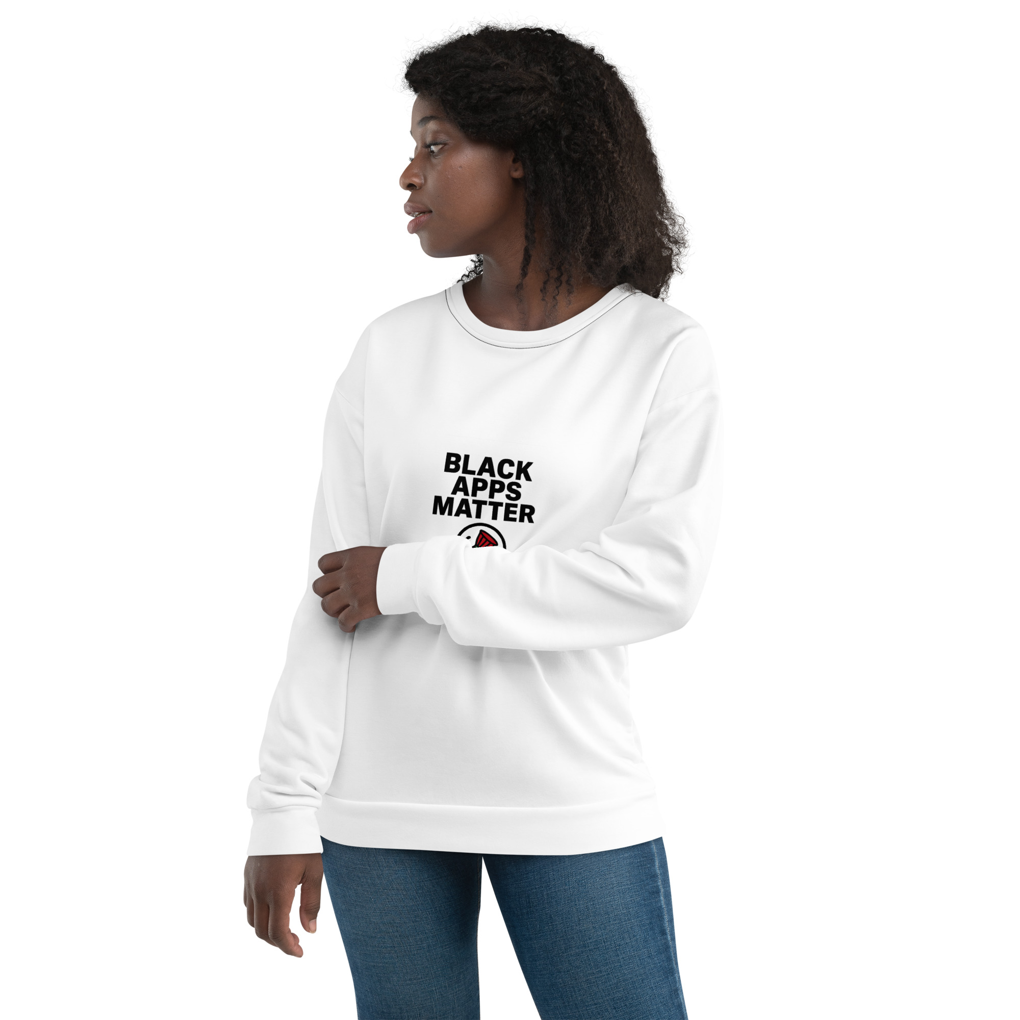 BLACK APPS MATTER Abibinkra Unisex Sweatshirt - Image 2