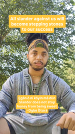 Oriire - Slander does NOT Stop Honey from Being Sweet