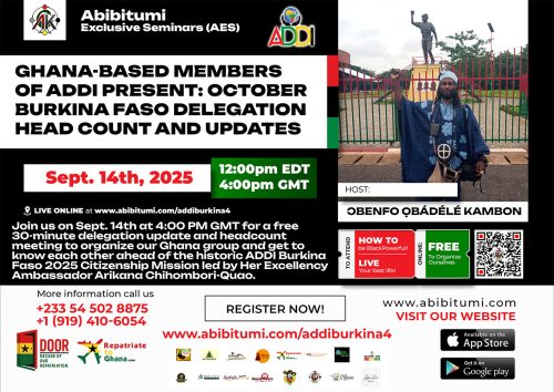 FREE!!!! Pt. 4 Follow-Meeting: ADDI Ghana's Burkina Faso 2025 Delegation Update & Headcount