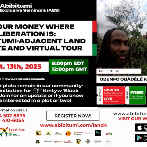 Last Public Session — Put Your Money Where Your Liberation Is: Abibitumi-Adjacent Land Update & Virtual Tour