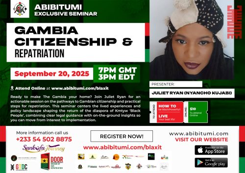 Gambia Citizenship & Repatriation — with Juliet Ryan (Nyancho Kujabi) of BlaXit