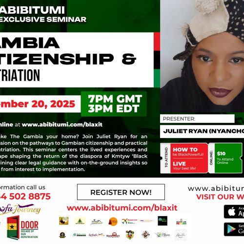 Gambia Citizenship & Repatriation — with Juliet Ryan (Nyancho Kujabi) of BlaXit