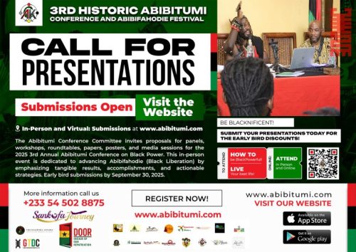 2025 Abibitumi Black Power Conference Student Presenter - Outside Ghana