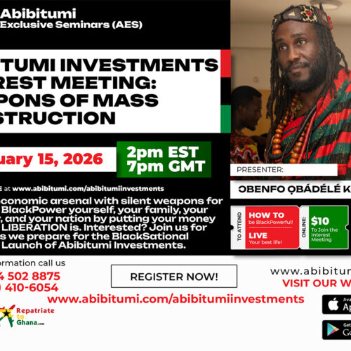 Abibitumi Investments Interest Meeting: Weapons of Mass Construction (Exclusive Quarterly Investment Opportunities Club)