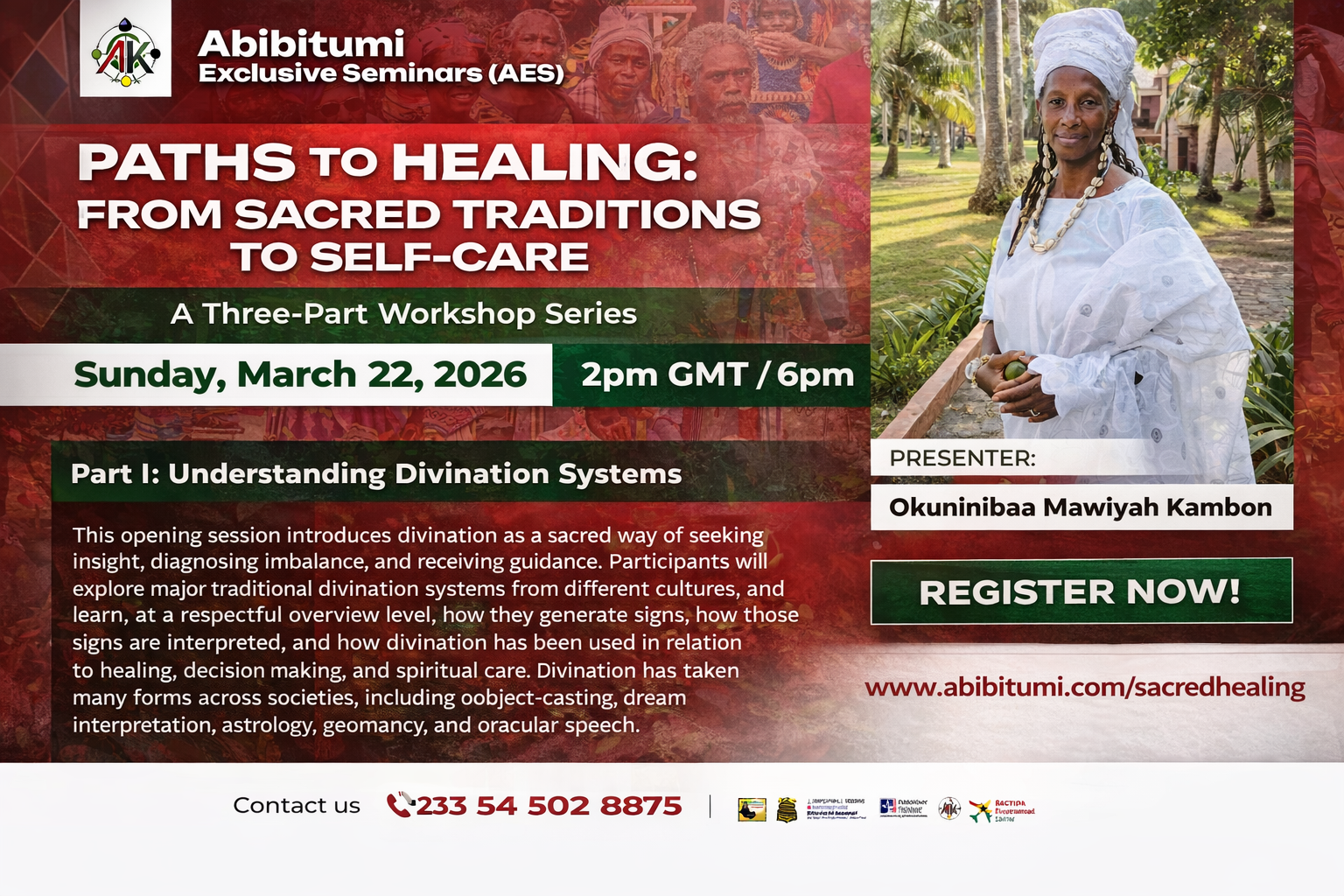 AES - Paths to Healing: From Sacred Traditions to Self-Care, A Three-Part Workshop Series