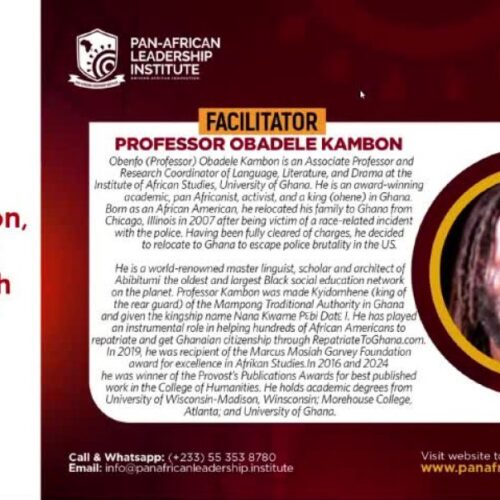 Ɔbenfo (Prof.) Obadele Kambon - Decolonization, Balancing Tradition with Modernity At PALI