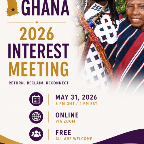 Sankɔfa Journey Interest Meeting May 31, 2026 at 8pm GMT/4pm Eastern Time
