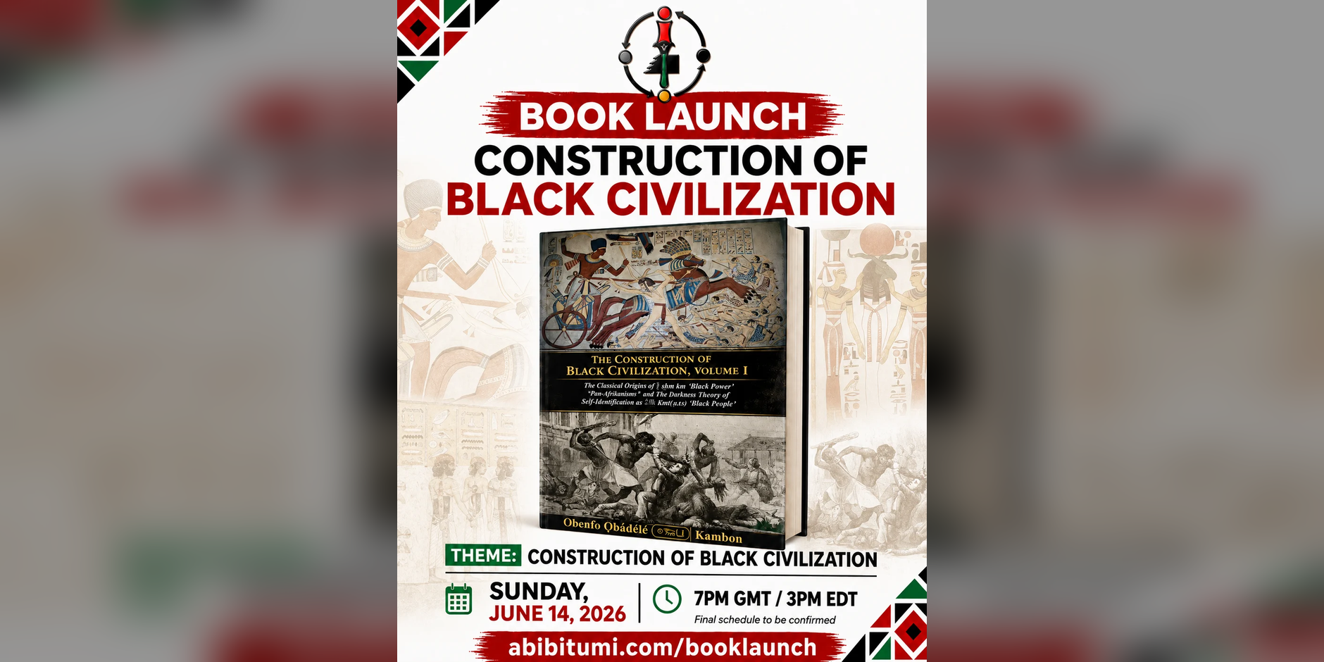 Book Launch – Construction of Black Civilization, Volume I